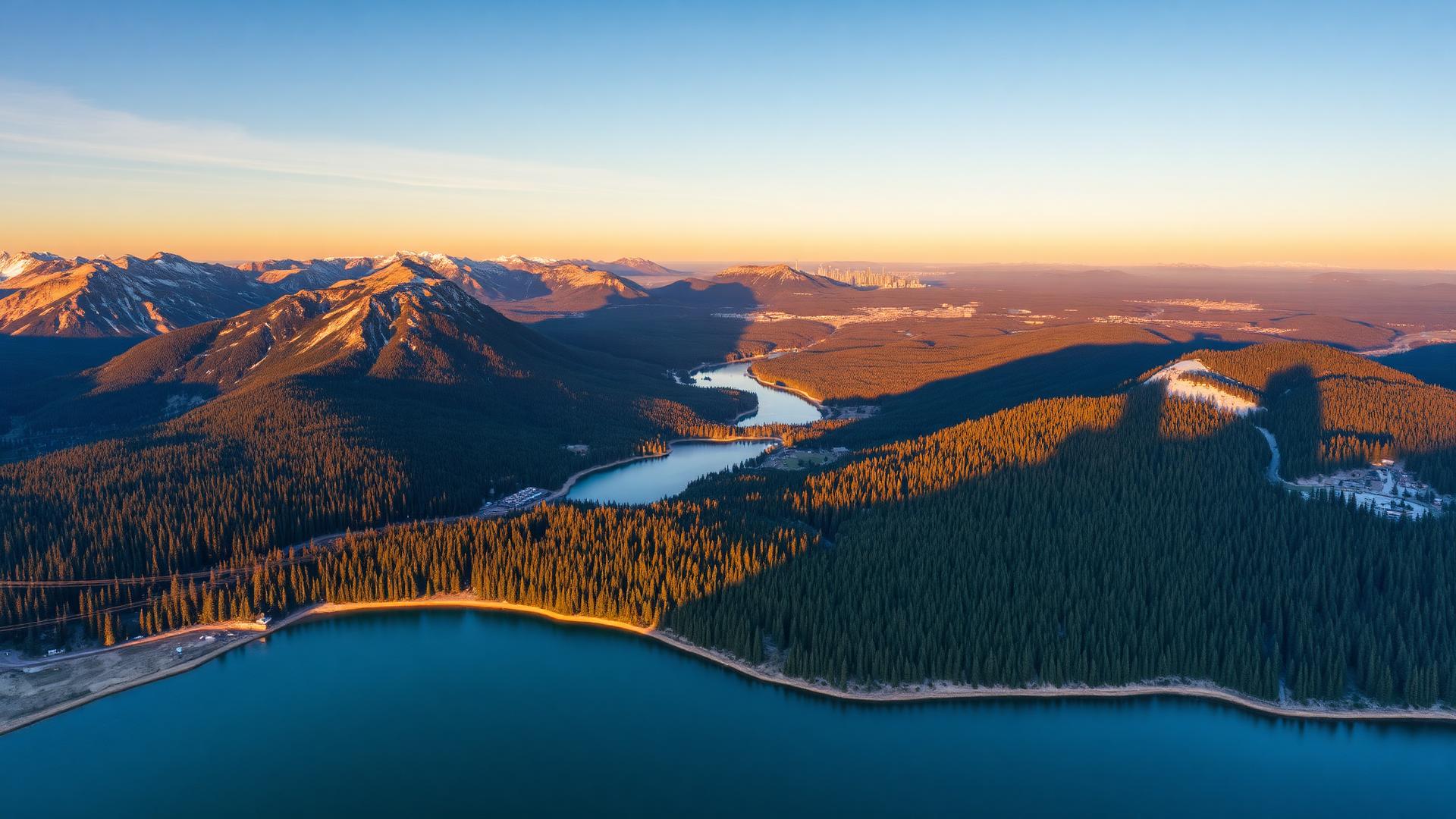 Vista panorámica del paisaje canadiense